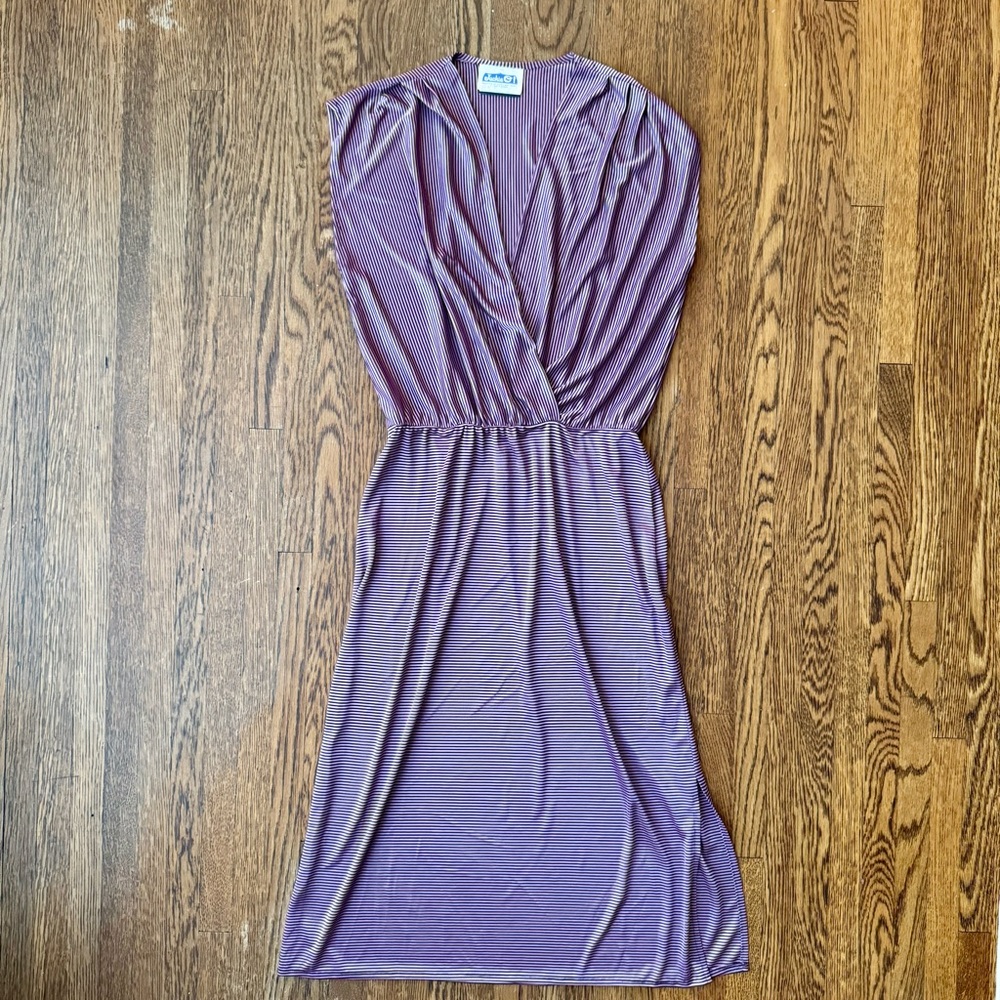 Vintage JackieO! Purple Striped Dress